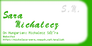 sara michalecz business card